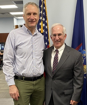 L-R: Sen. Sean M. Ryan, D-60; and PIANY past President Fred Holender, CLU, CPCU, ChFC, MSFS.